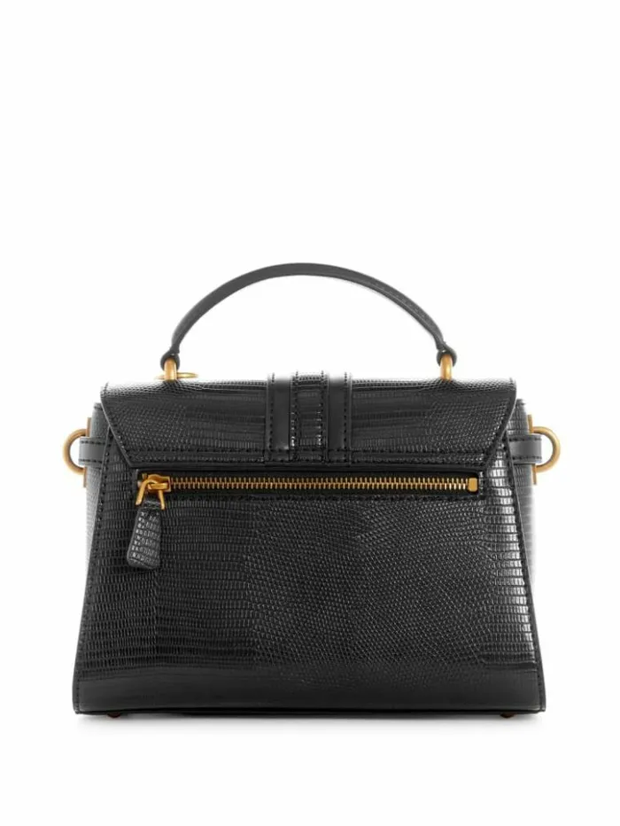 Women GUESS Handbags Ginevra Textured Top Handle Crossbody Black Floral Print Women GUESS Handbags Ginevra Textured Top Handle Crossbody Black Floral Print