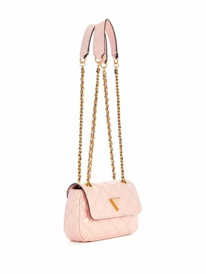 Women GUESS Handbags Giully Mini Convertible Crossbody Light Rose
