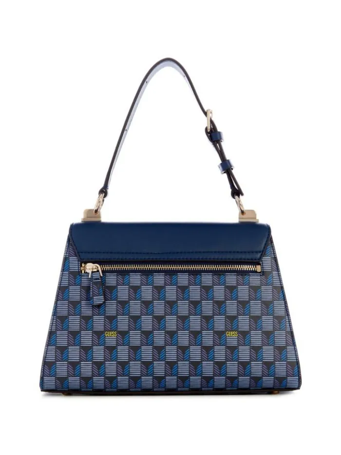 Women GUESS Handbags Hallie Mini FoldOver Flap Crossbody Burnt Orange