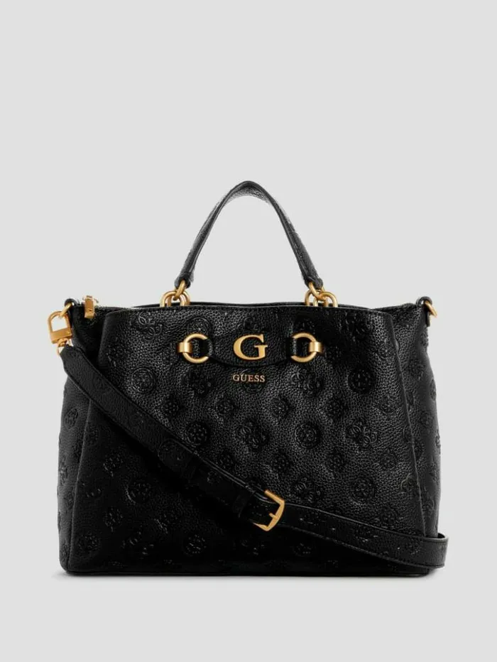 Women GUESS Handbags Izzy Peony Girlfriend Satchel Blossom