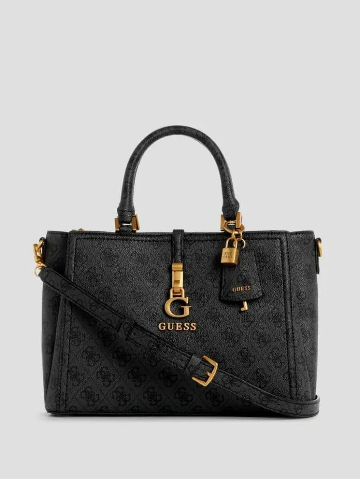 Women GUESS Handbags James Quattro G Girlfriend Satchel Cloud Wash