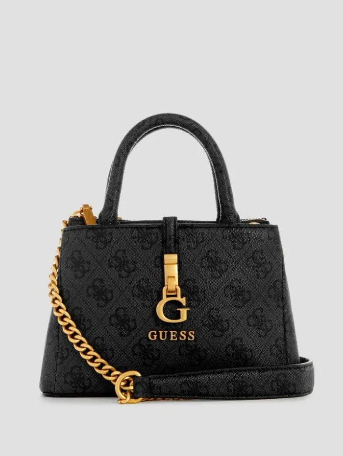 Women GUESS Handbags James Quattro G Mini Satchel Cloud Wash
