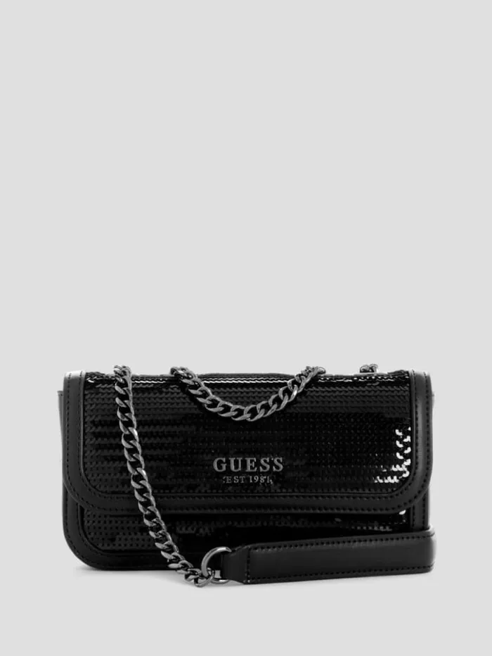 Women GUESS Handbags Kaska Mini Crossbody Black