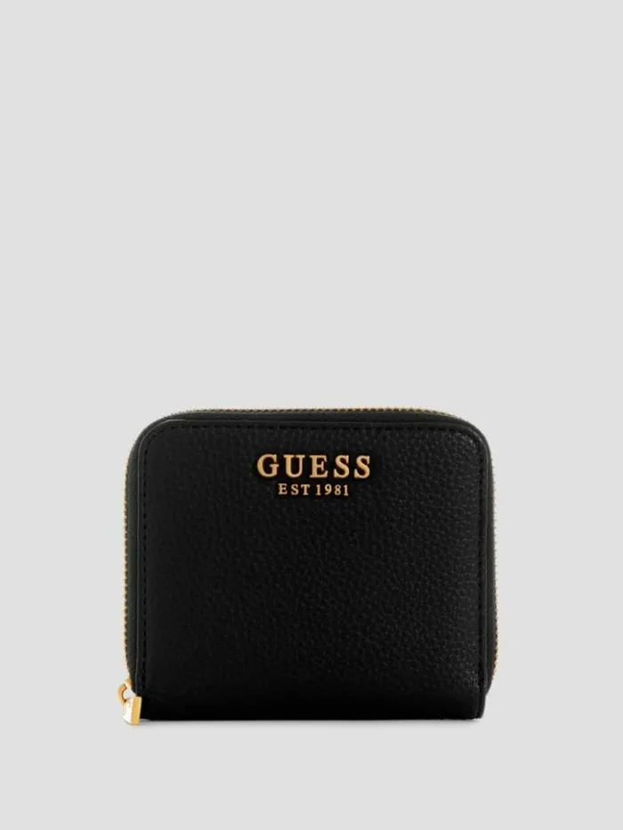 Women GUESS Handbags Laryn Small ZipAround Wallet Black