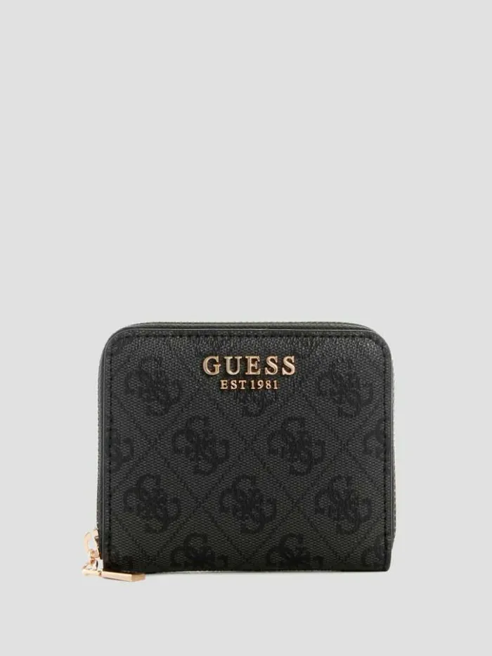 Women GUESS Handbags Laurel Small ZipAround Wallet Cloud Wash