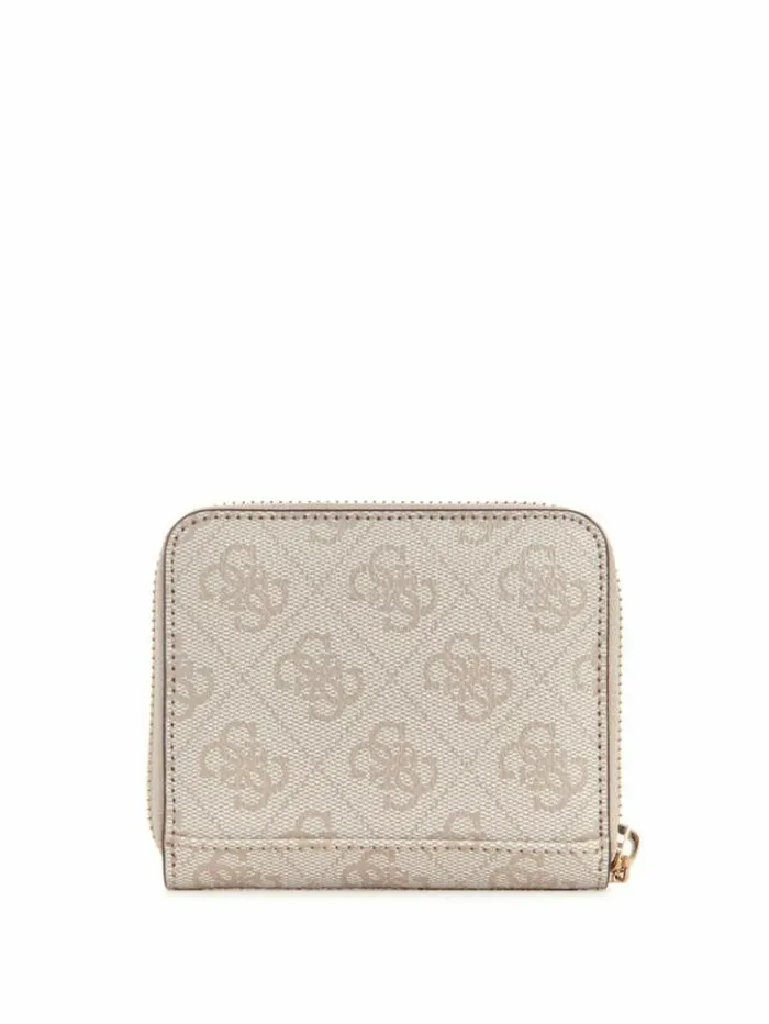 Women GUESS Handbags Laurel Small ZipAround Wallet Dove Logo