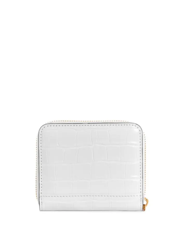 Women GUESS Handbags Laurel Small ZipAround Wallet White Multi