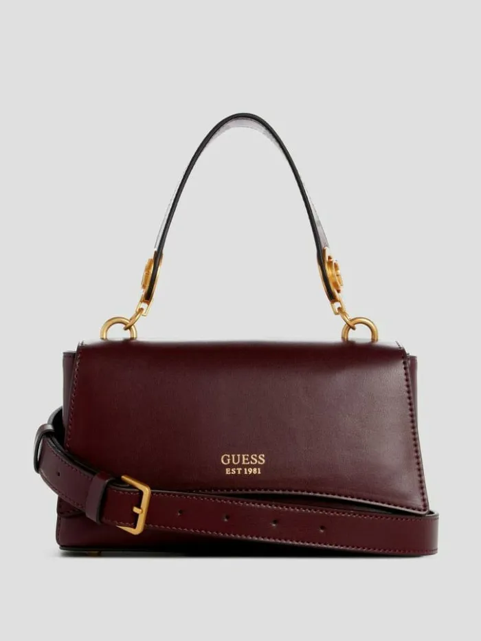 Women GUESS Handbags Masie Top Handle Crossbody Amethyst