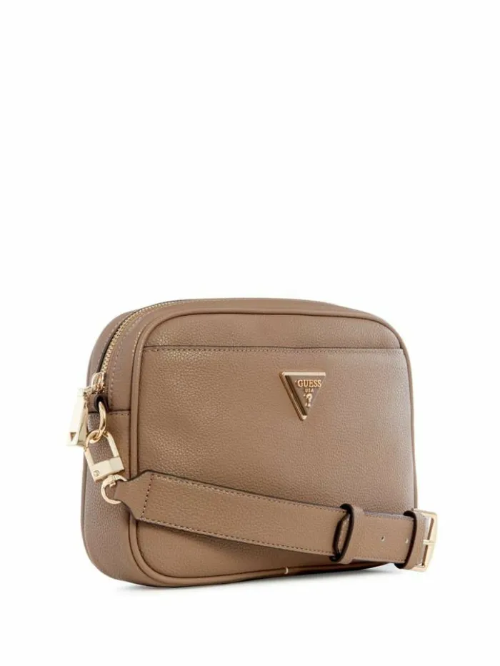 Women GUESS Handbags Meridian Camera Bag Taupe