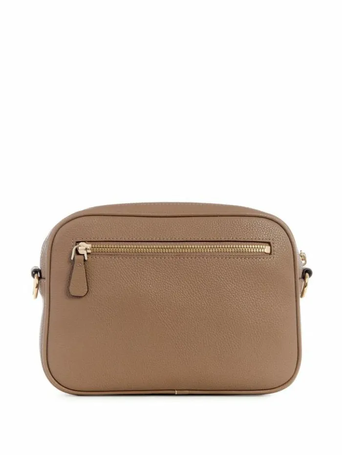 Women GUESS Handbags Meridian Camera Bag Taupe