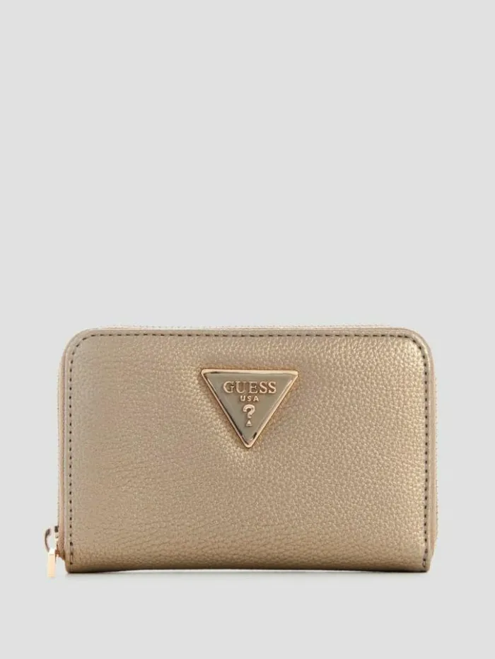Women GUESS Handbags Meridian Medium ZipAround Wallet Pewter