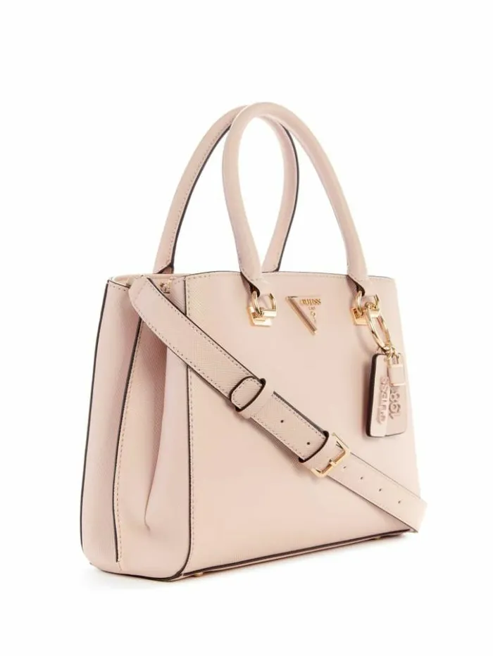 Women GUESS Handbags Noelle Girlfriend Satchel Light Rose