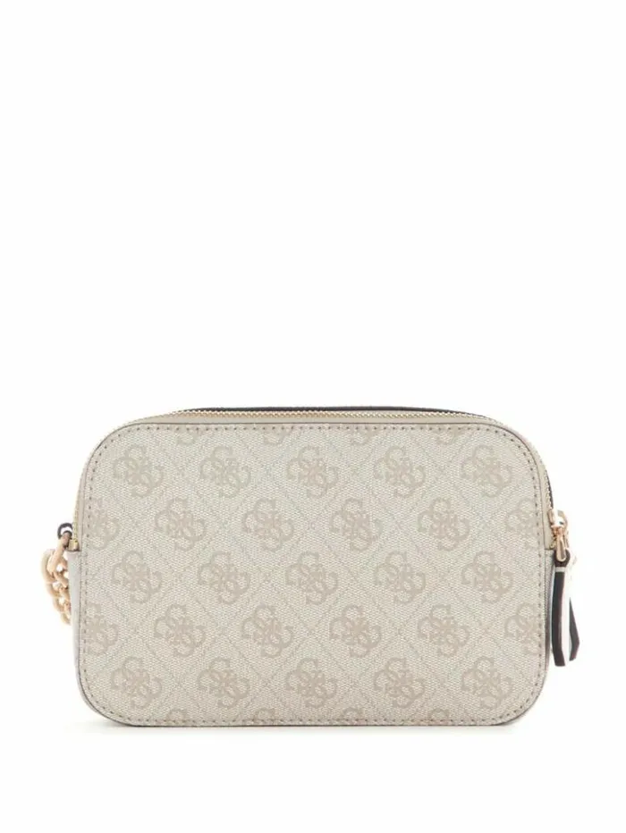 Women GUESS Handbags Noelle Quatto G Camera Crossbody Dove Logo