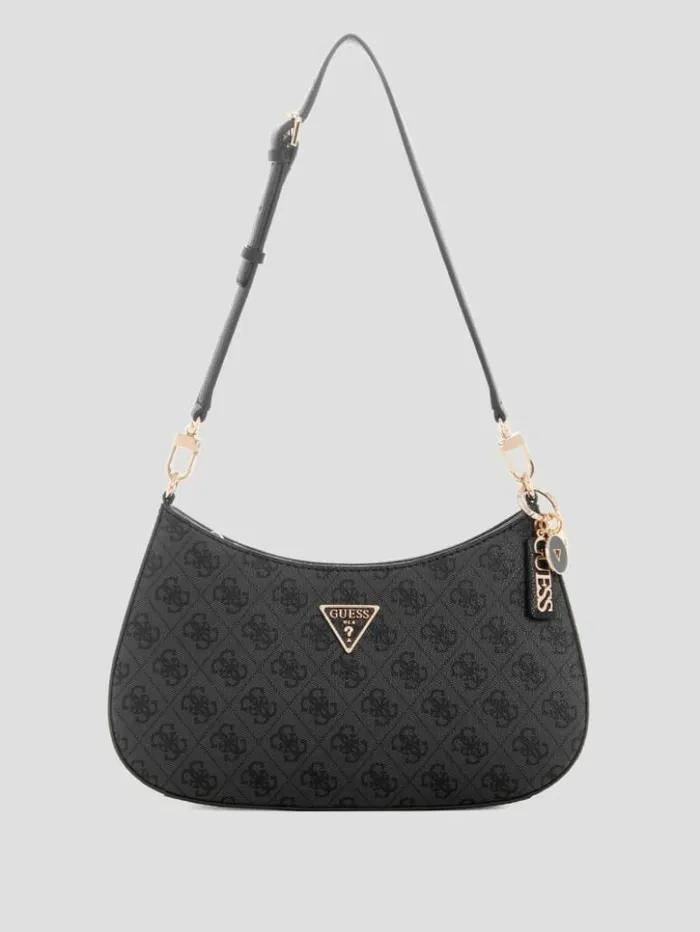 Women GUESS Handbags Noelle Quattro G Shoulder Bag Cloud Wash