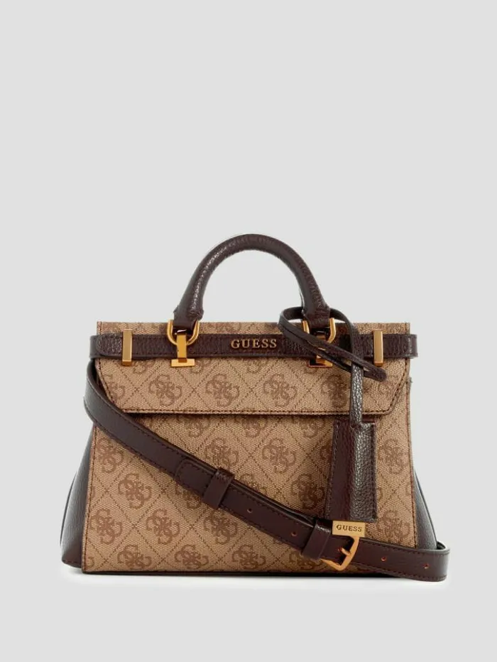 Women GUESS Handbags Sestri Quattro G Mini Satchel Light Vintage