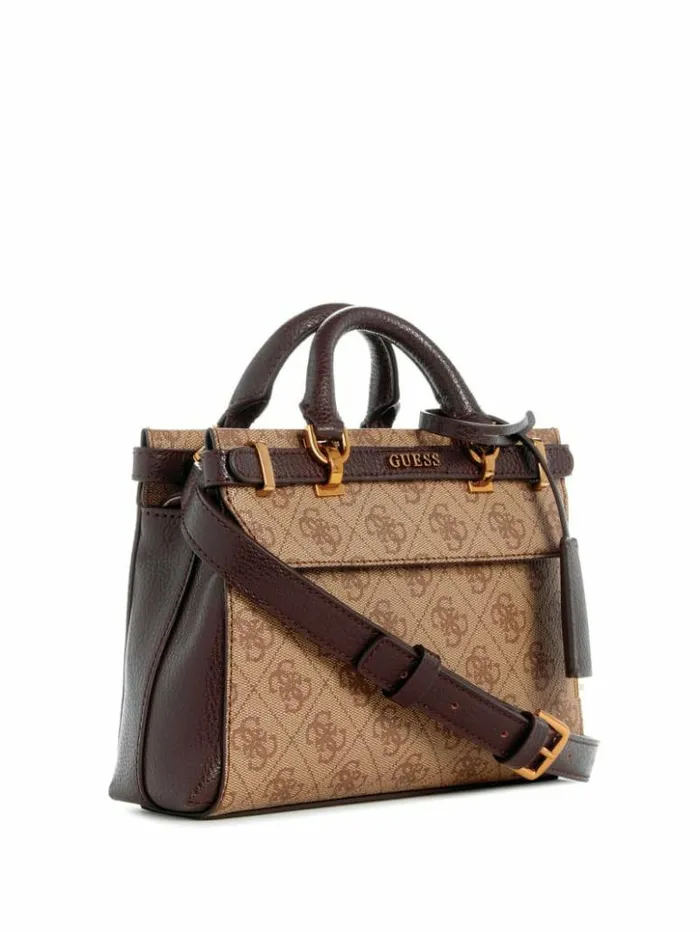 Women GUESS Handbags Sestri Quattro G Mini Satchel Light Vintage