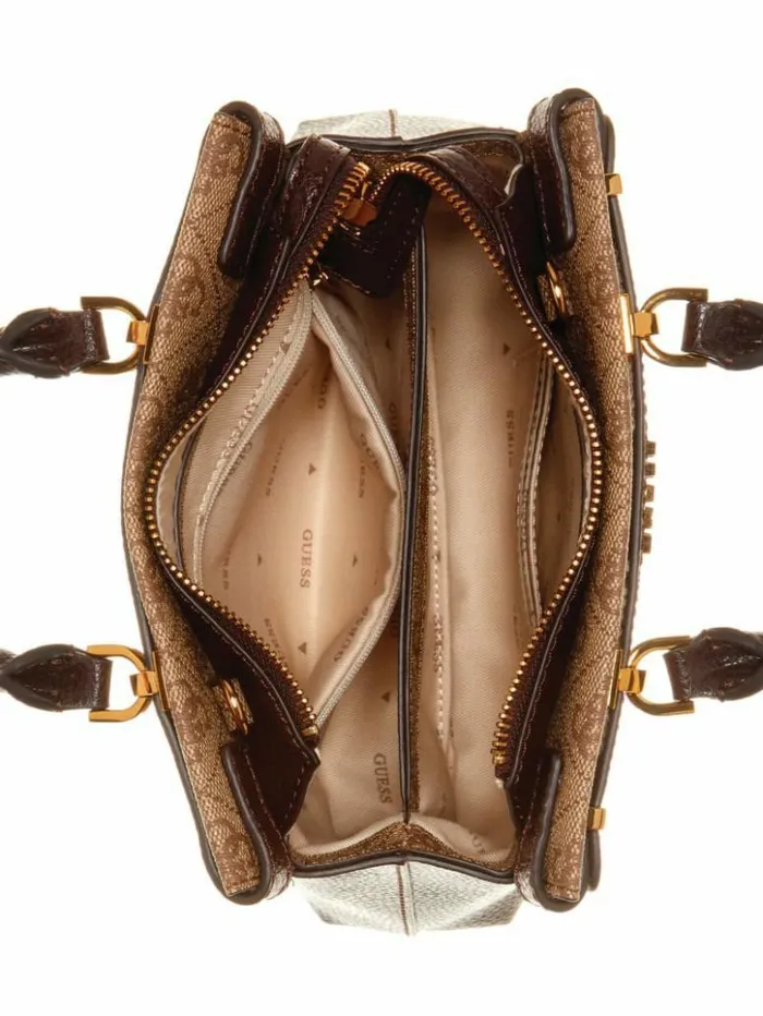 Women GUESS Handbags Sestri Quattro G Mini Satchel Light Vintage