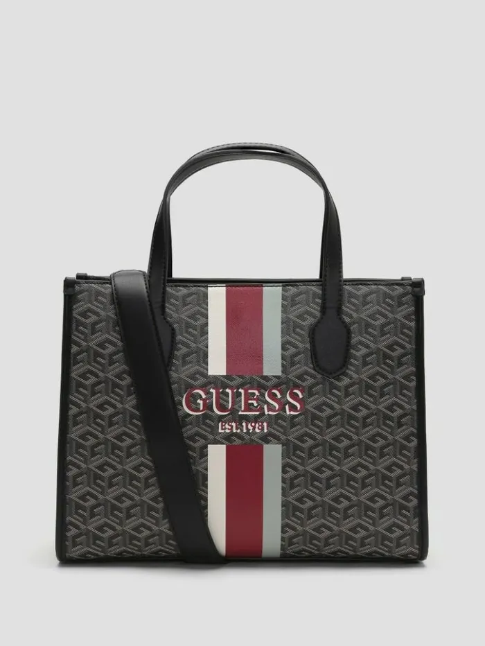 Women GUESS Handbags Silvana G Cube Tote Chief Green