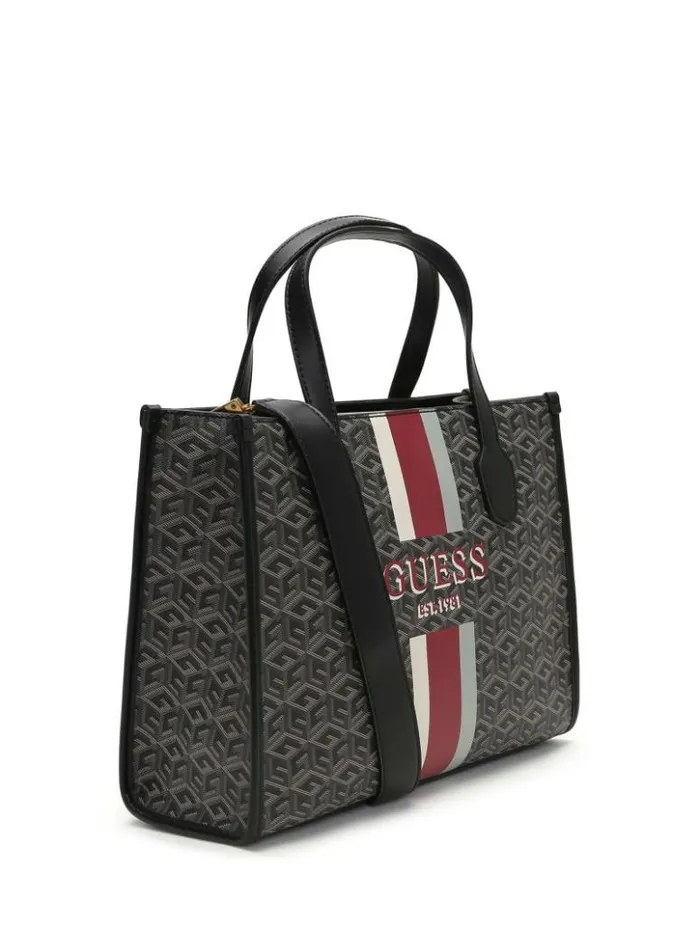 Women GUESS Handbags Silvana G Cube Tote Chief Green