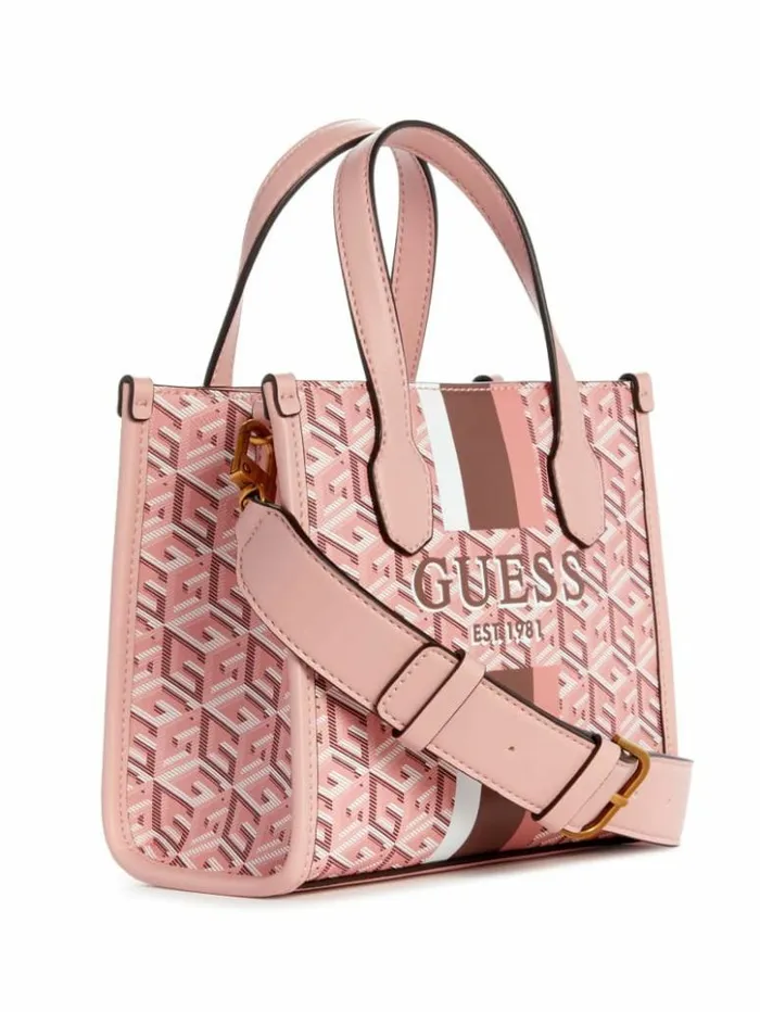 Women GUESS Handbags Silvana Mini Totes Acid Rain