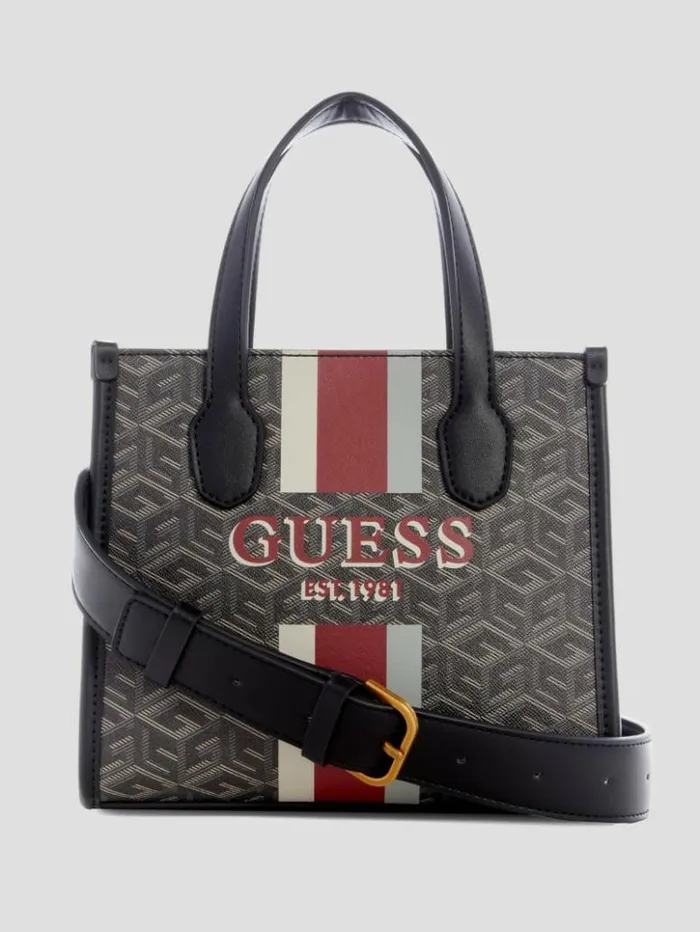 Women GUESS Handbags Silvana Mini Totes Chief Green