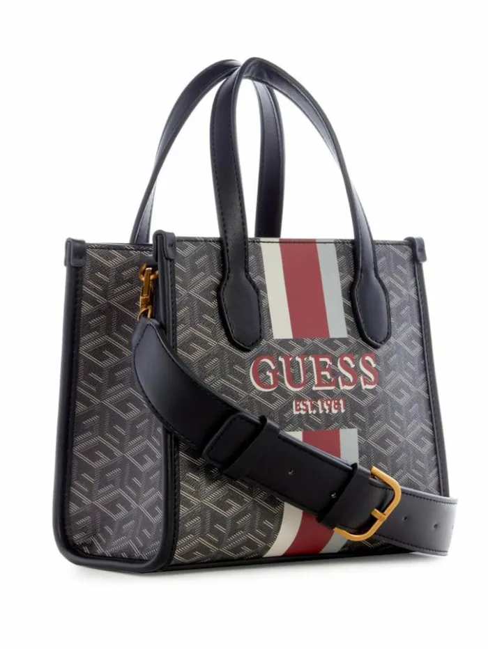 Women GUESS Handbags Silvana Mini Totes Chief Green