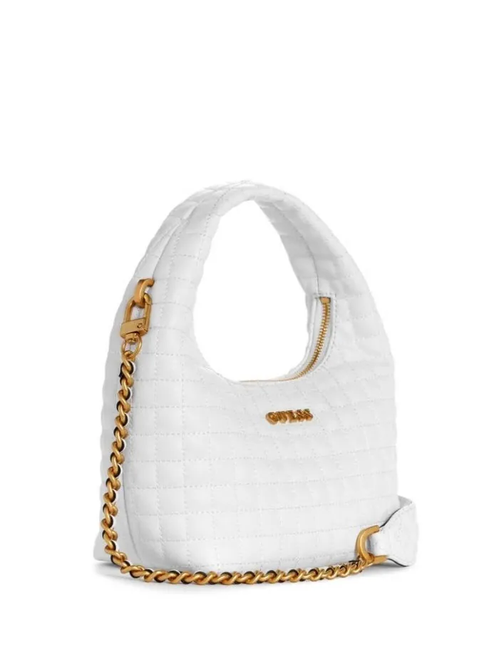 Women GUESS Handbags Tia Hobo Bag White Multi