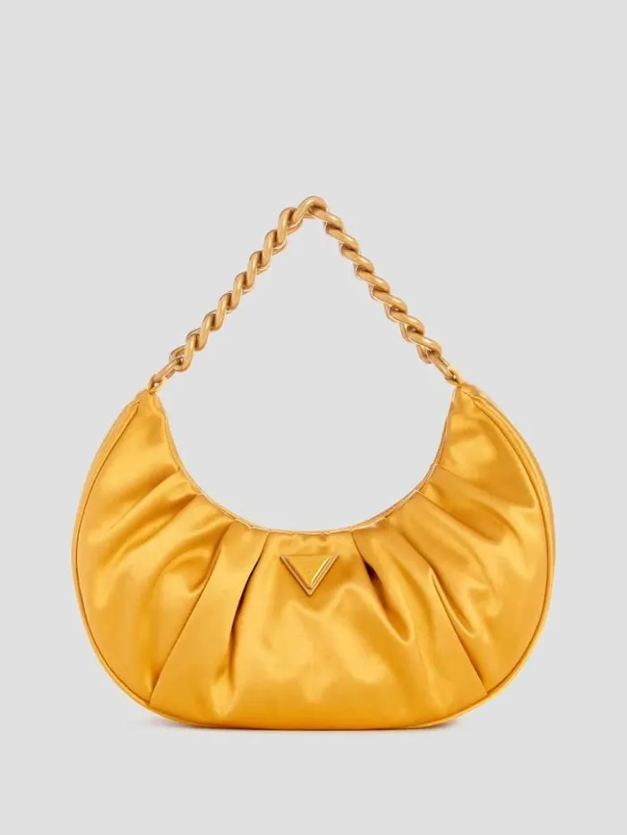 Women GUESS Handbags Tori Satin Shoulder Bag Topaz