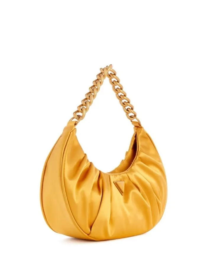 Women GUESS Handbags Tori Satin Shoulder Bag Topaz