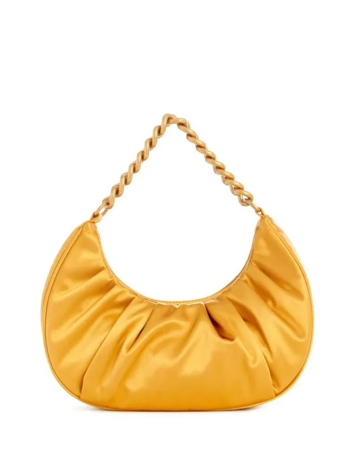 Women GUESS Handbags Tori Satin Shoulder Bag Topaz