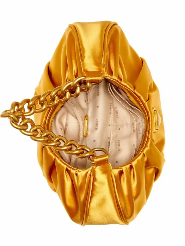 Women GUESS Handbags Tori Satin Shoulder Bag Topaz