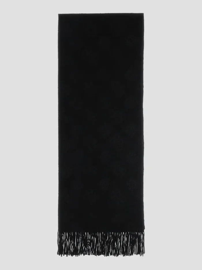 Women GUESS Hats and Scarves James Peony Monogram Scarf Black