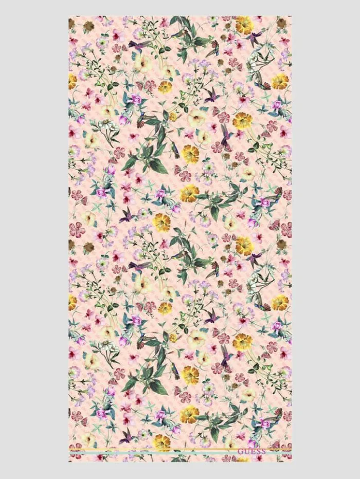 Women GUESS Hats and Scarves Jannessa Floral Scarf Rose Multi