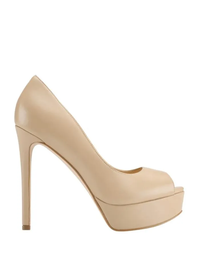 Women GUESS Heels Cacei PeepToe Stiletto Heels Light Natural 110