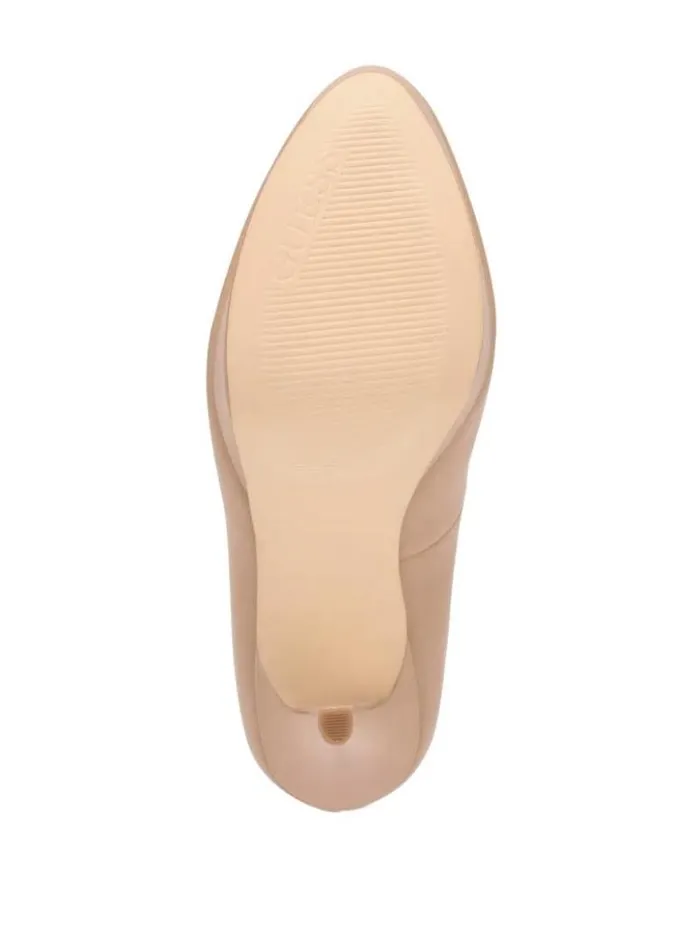 Women GUESS Heels Cador Leather Stiletto Heels Light Natural 110