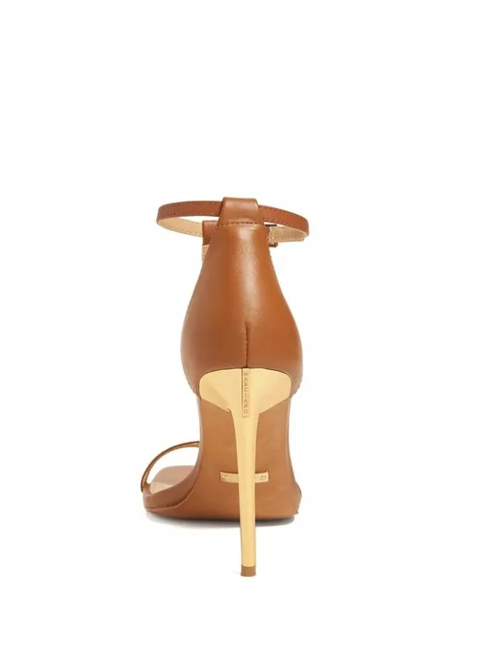 Women GUESS Heels Heeled TStrap Sandal Woodland Multi