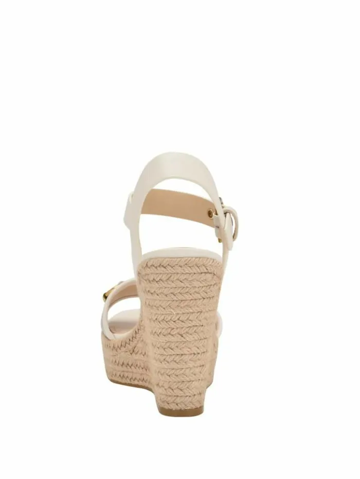 Women GUESS Heels Hisley Wedge Sandals Ivory 150