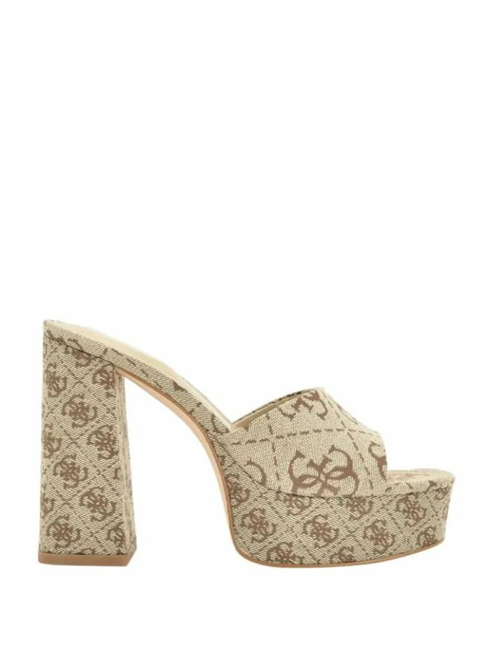 Women GUESS Heels Jadah Logo Platform Heels Medium Brown
