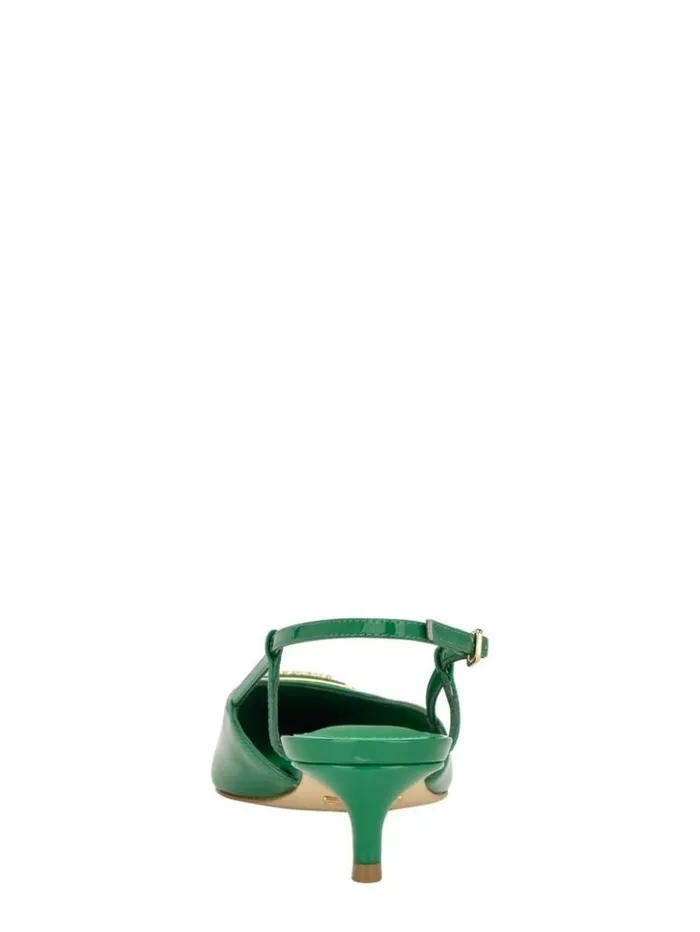 Women GUESS Heels Jesson Triangle Kitten Heels Medium Green 310