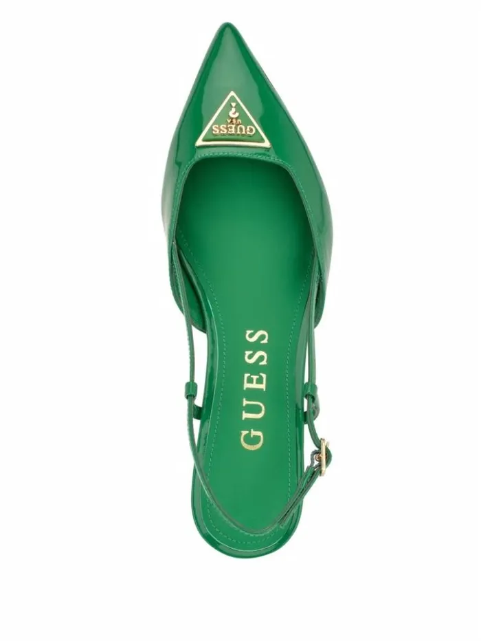 Women GUESS Heels Jesson Triangle Kitten Heels Medium Green 310