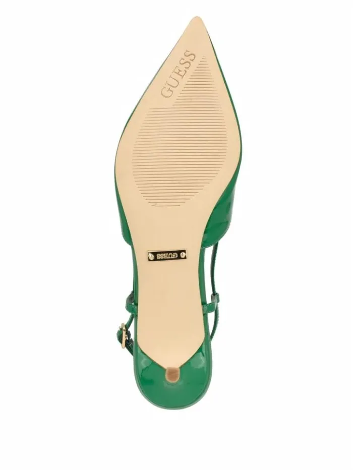 Women GUESS Heels Jesson Triangle Kitten Heels Medium Green 310