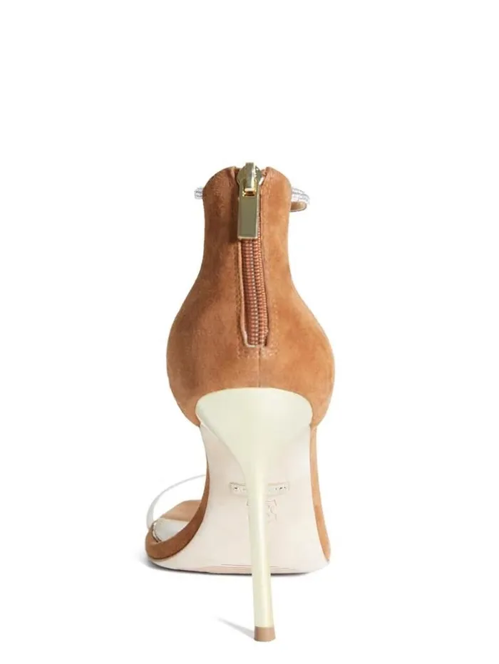 Women GUESS Heels Olivia Embellished Heeled Sandal Cognac