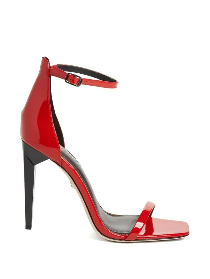 Women GUESS Heels Revel Patent Leather Heel Lacquer Red A503