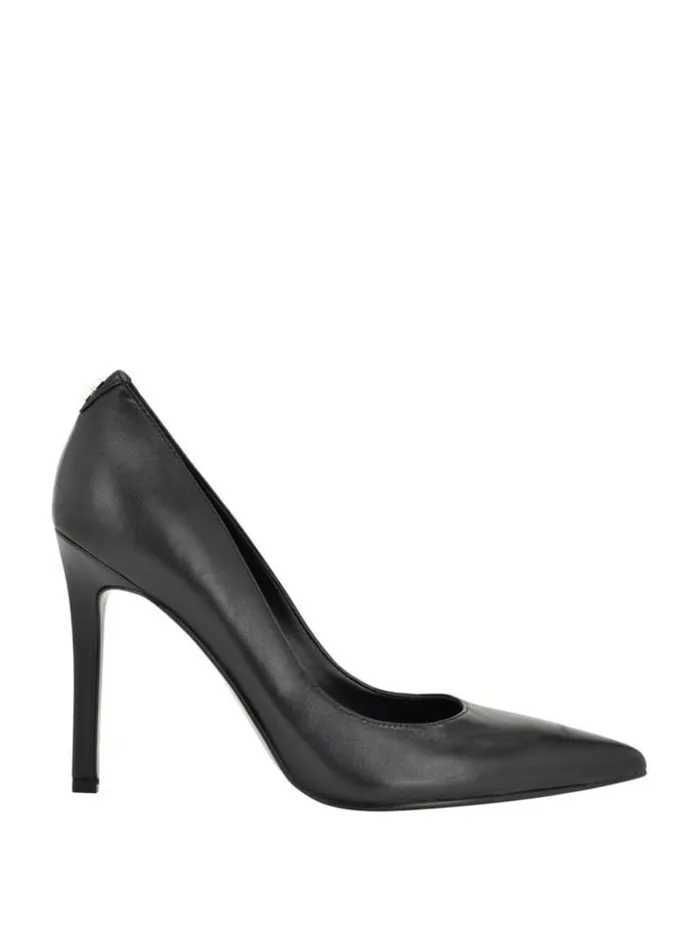 Women GUESS Heels Seanna Leather Pumps Black 001