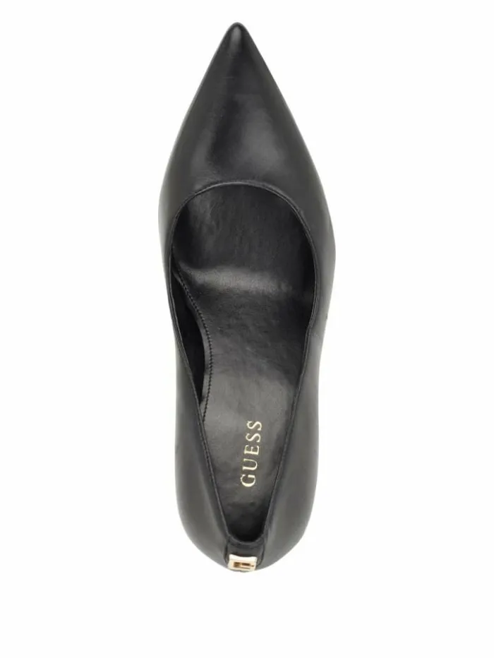 Women GUESS Heels Seanna Leather Pumps Black 001