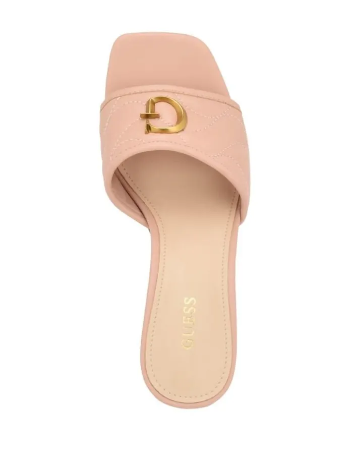 Women GUESS Heels Ulliy Heeled Sandals Light Natural 110