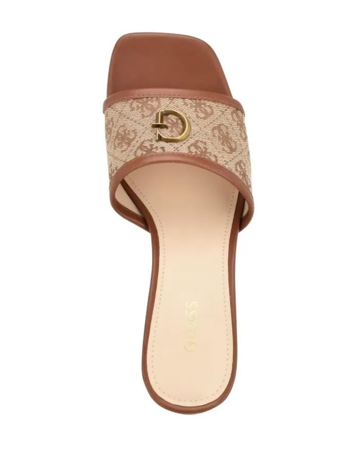 Women GUESS Heels Ulliye Heeled Sandals Medium Brown