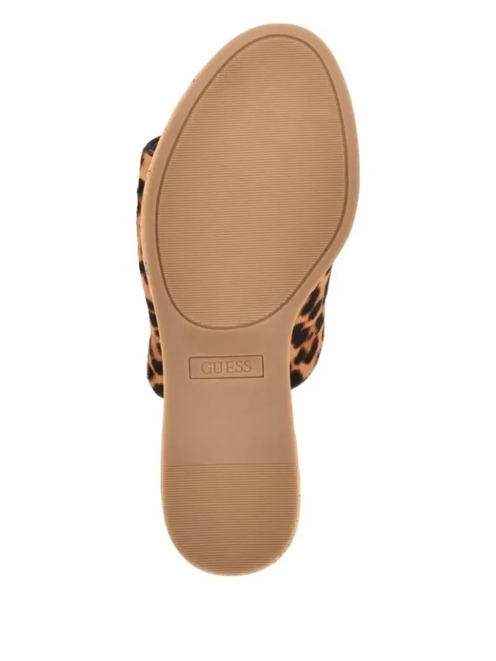 Women GUESS Heels Yenise Wedge Sandals Medium Brown