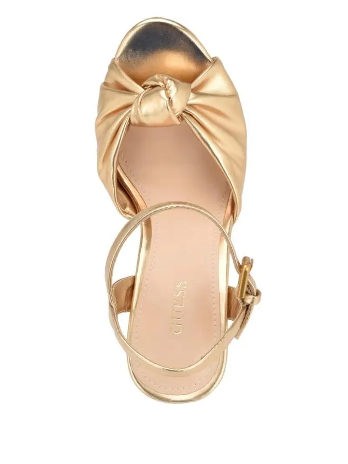 Women GUESS Heels Yipster Platform Heeled Sandals Gold