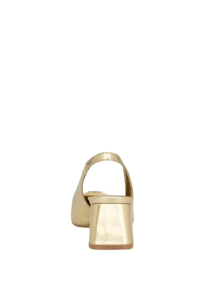 Women GUESS Heels Zanda Slingback Block Heels Gold